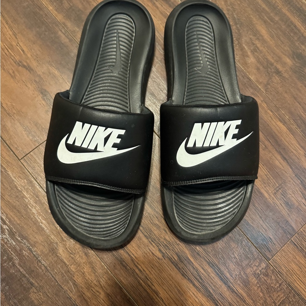 Nike Black Slide Sandals with Logo